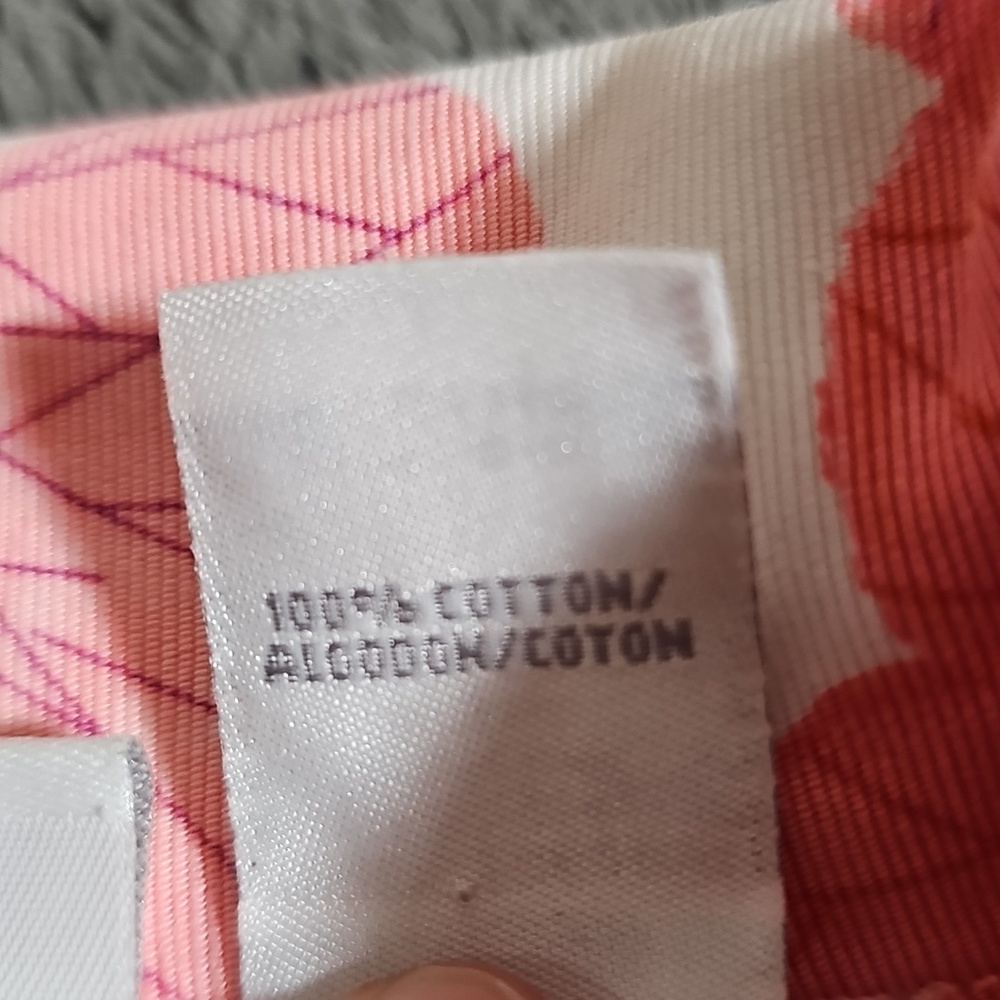 Liz Claiborne 100% Cotton Denim Pink White Butterfly Jacket Spring Size S - Picture 8 of 8